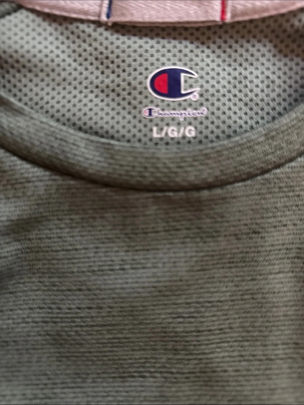 Champion Light Green Short Sleeve Performance Tee Mens Size Large Quick Dry Top - Picture 5 of 6